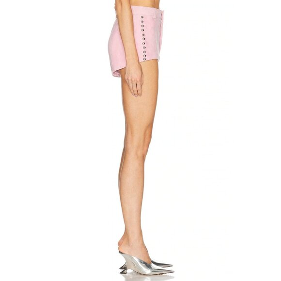 retrofete Sabine Short Primrose Pink Leather Suede - Picture 3 of 6